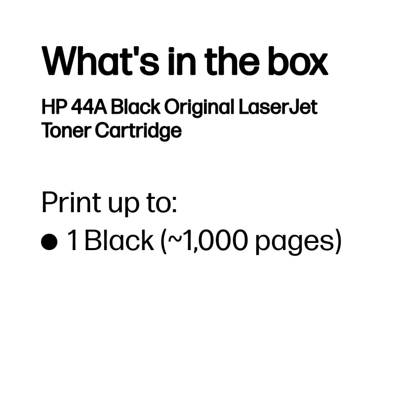 HP 44A juodas originalus LaserJet tonerio kasetė, 1000 puslapių, juoda, 1 vnt.