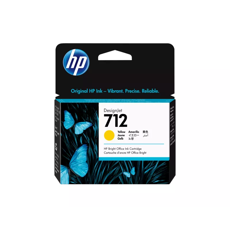 HP 712 29 ml geltona „DesignJet“ rašalo kasetė