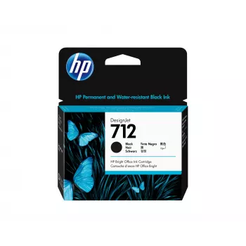 HP 712 80 ml juoda rašalo kasetė DesignJet