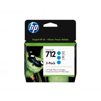 HP 712 3 rinkinys 29 ml Cyan rašalo kasetė DesignJet