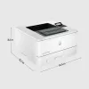 HP LaserJet Pro 4002dn spausdintuvas, lazerinis, 1200 x 1200 DPI, A4, 40 ppm, dvipusis spausdinimas, baltas