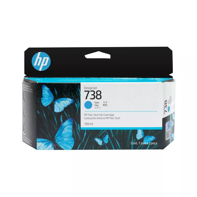 Kasetė HP 738 Cyan (498N5A) – originali HP rašalo kasetė