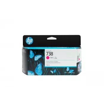 HP 738 rašalo kasetė, purpurinė (magenta), skirta HP DesignJet spausdintuvams (MPN 498N6A)