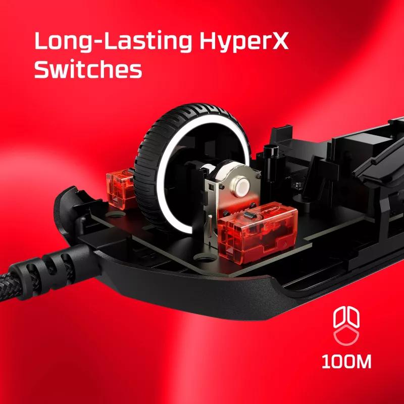 HyperX Pulsefire Haste 2 – žaidimų pelė (juoda)