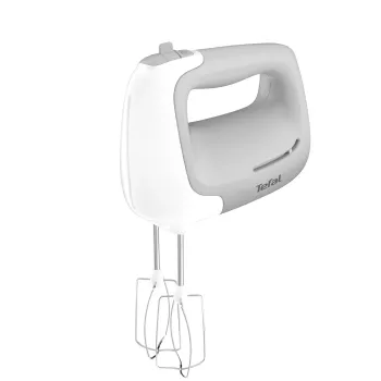 Rankinis plaktuvas Tefal Prep'Mix HT450B – 450 W, 5 greičių, turbo, metaliniai plaktuvai, baltas