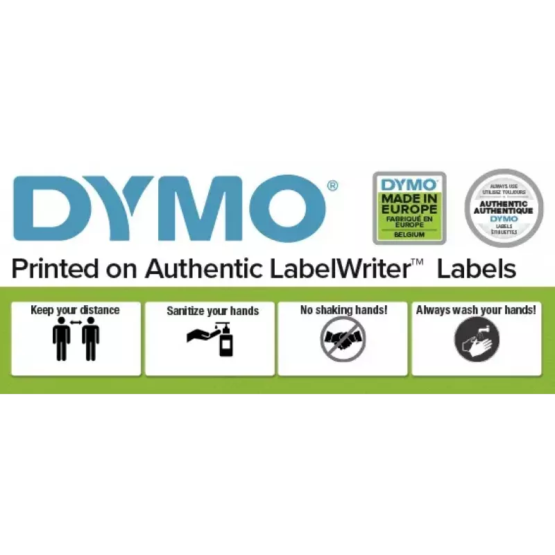 DYMO LabelWriter 550 etikečių spausdintuvas | Tiesioginis terminis spausdinimas | Automatinis etikečių atpažinimas | Spausdina adresų, siuntų, brūkšninių kodų etiketes | EU 2 kištukas