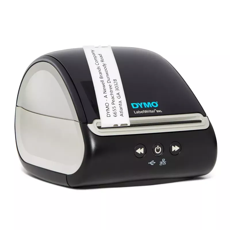 DYMO LabelWriter 5XL etikečių spausdintuvas – terminis siuntų etikečių spausdintuvas el. prekybai, EU 2 kištukas