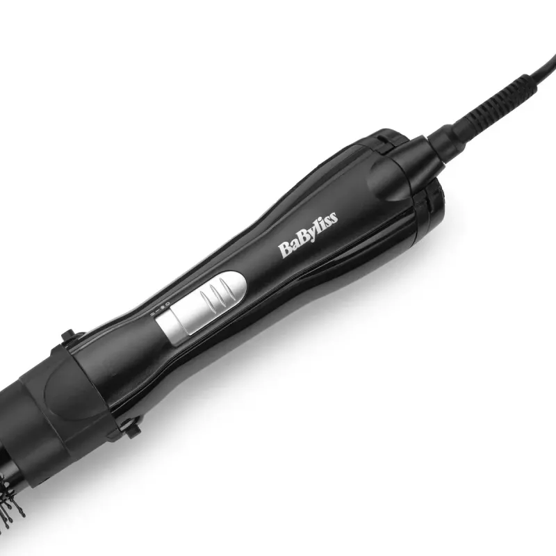Tiesinimo šepetys BABYLISS AS82E – keraminis kaitinimas, 800 W, 2 temperatūros lygiai, 2 antgaliai, 2 m sukamas laidas, juodas