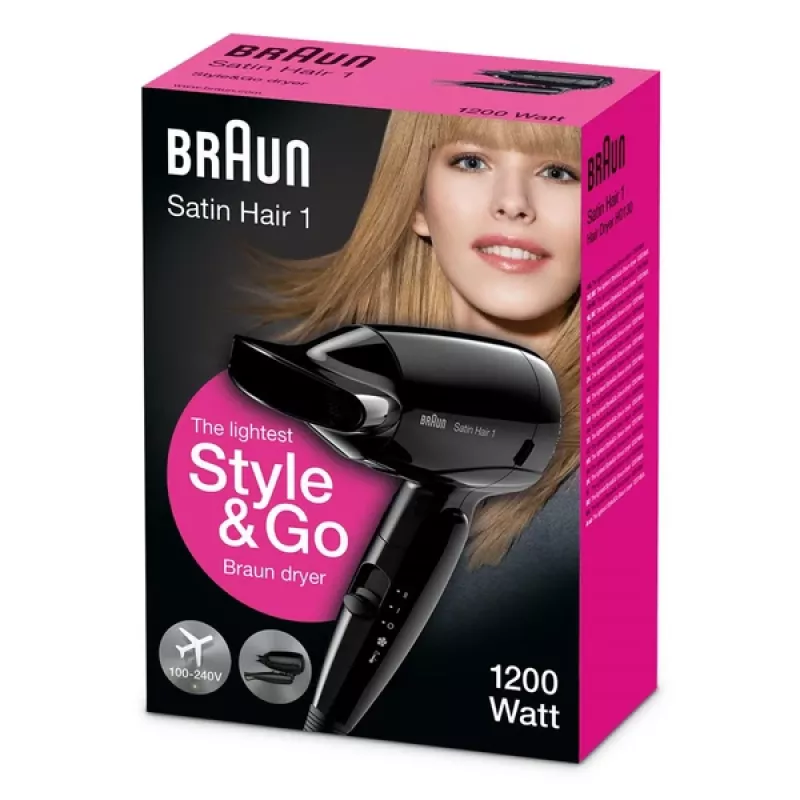 Braun HD130 plaukų džiovintuvas 1200 W juodas