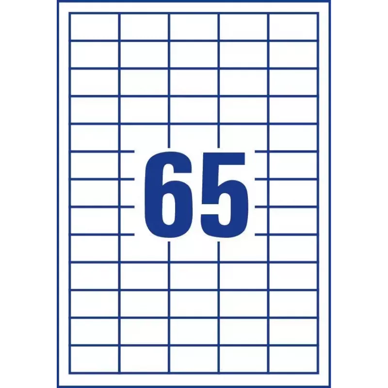 Lipni etiketė Avery 3666, 38 x 21,2 mm, balta, 6500 vnt.