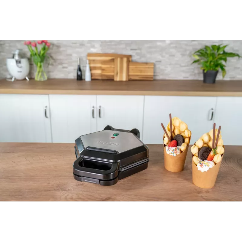 Vafelinė Unold Bobby 1, 700 W, juoda/sidabrinė