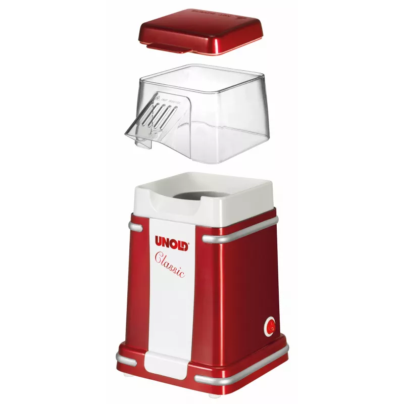 Unold Classic spragintų kukurūzų aparatas raudonas, sidabrinis, baltas 900 W