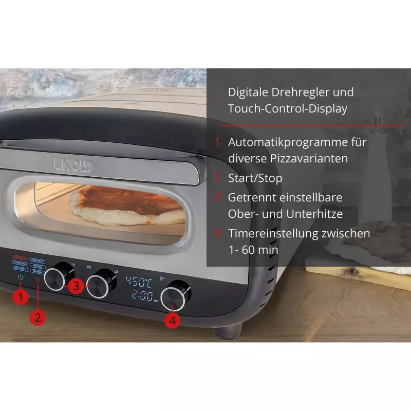 Unold 68806 picos keptuvė/orkaitė 1 pica 1700 W Nerūdijantis plienas