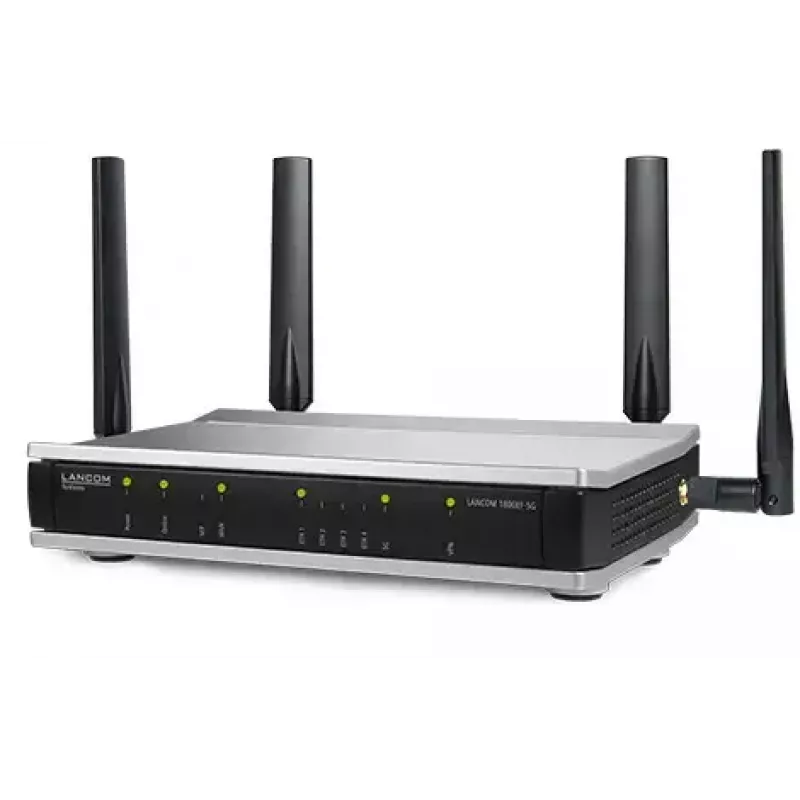 Maršrutizatorius LANCOM 1800EF-5G juodas sidabrinis 5G Ethernet 1000 Mbit/s