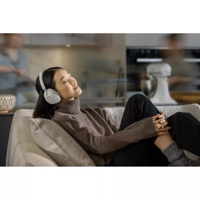Sony WH-1000XM5 ausinės laidinės ir belaidės, juostinės, skambučiams/muzikai, Bluetooth, sidabrinė, balta