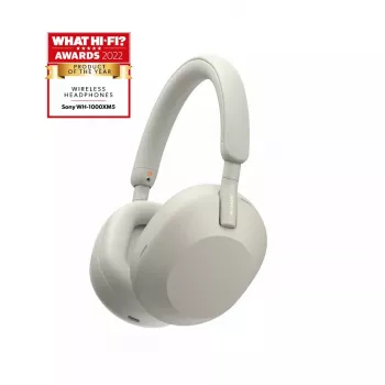 Sony WH-1000XM5 ausinės laidinės ir belaidės, juostinės, skambučiams/muzikai, Bluetooth, sidabrinė, balta