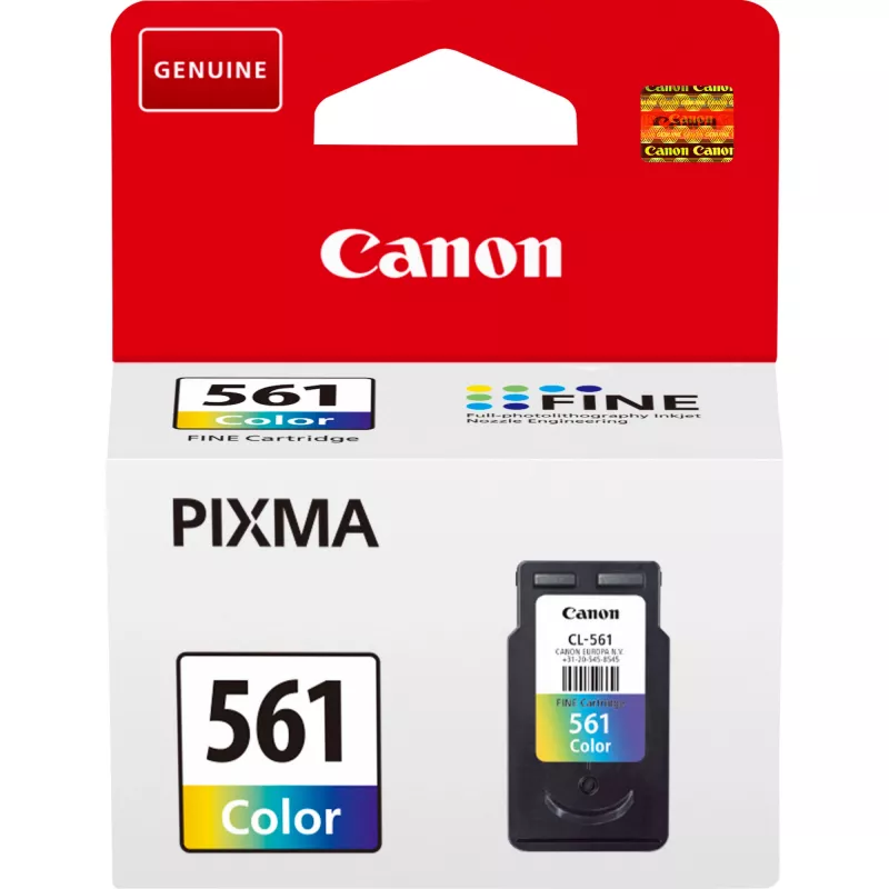 Canon CL-561 spalvų kasetė, žydra, purpurinė, geltona, 8,3 ml, 1 vnt., 180 puslapių