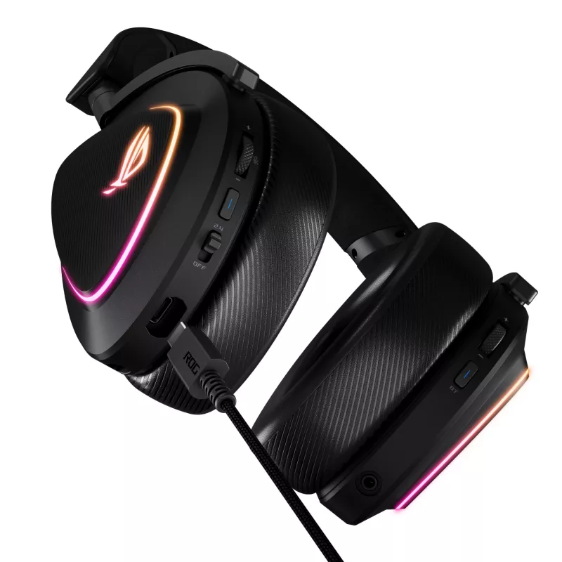 Ausinės ASUS ROG DELTA II Juodos – Belaidės ir Laidinės, Žaidimų, USB Type-C, Bluetooth