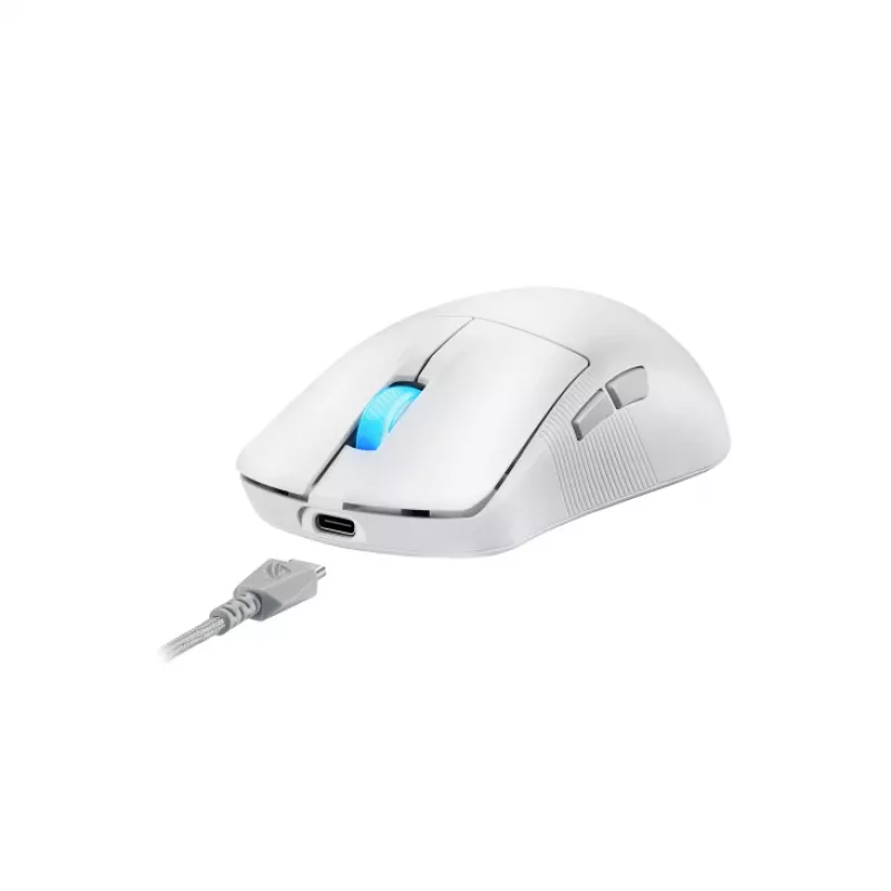 ASUS ROG Harpe Ace Mini pelė žaidimams Ambidextrinė RF belaidė + Bluetooth + USB Type-C Optinė 42000 DPI