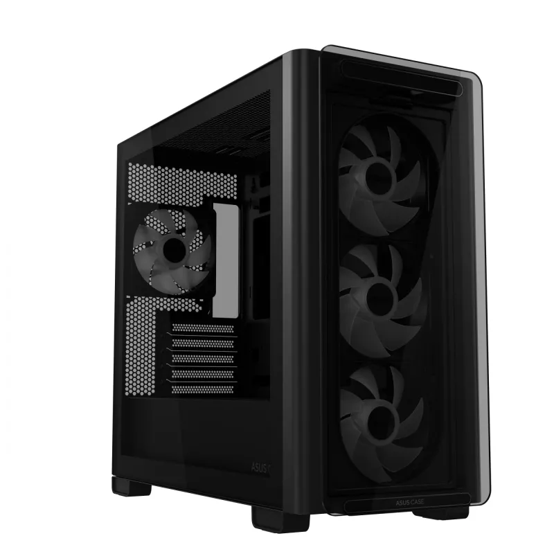 ASUS A23 PLUS TG ARGB BLACK korpusas, juodas, micro ATX, Mini-ITX, 16,5 cm, 38 cm