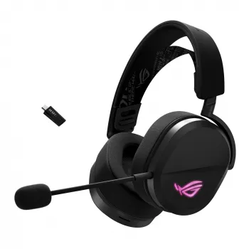 ASUS ROG Pelta ausinės – laidinės ir belaidės, žaidimų, USB Type-C, Bluetooth, juodos