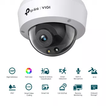 IP stebėjimo kamera TP-Link VIGI 4MP Full-Color Dome