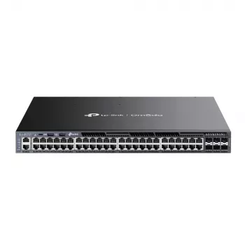 TP-Link Omada 48 prievadų Gigabit valdomas L3 PoE+ jungiklis su 6 10G lizdais