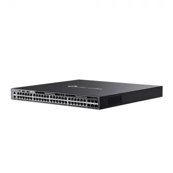 TP-Link Omada 48 prievadų Gigabit valdomas L3 PoE+ jungiklis su 6 10G lizdais