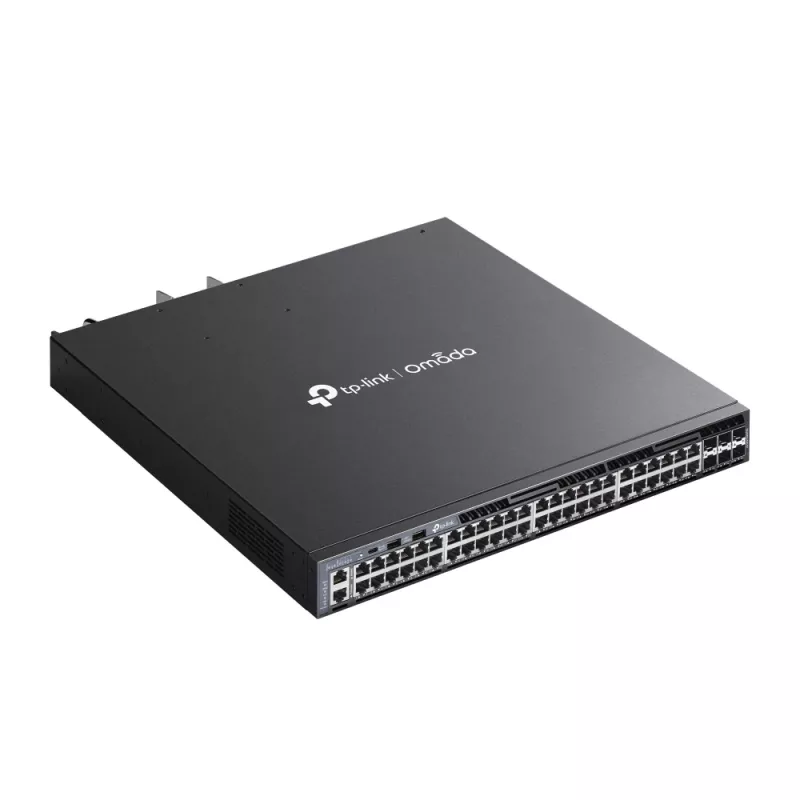 TP-Link Omada 48 prievadų Gigabit valdomas L3 PoE+ jungiklis su 6 10G lizdais