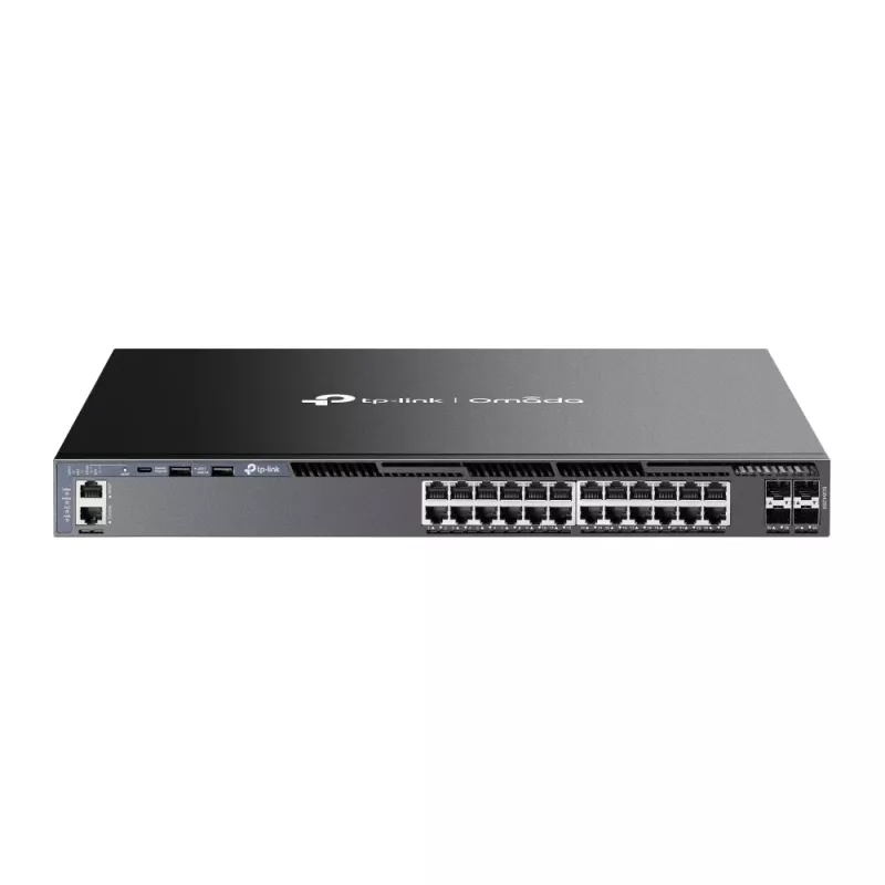 TP-Link Omada SG6428X – 24 portų Gigabit L3 valdomas jungiklis su 4 10G lizdais