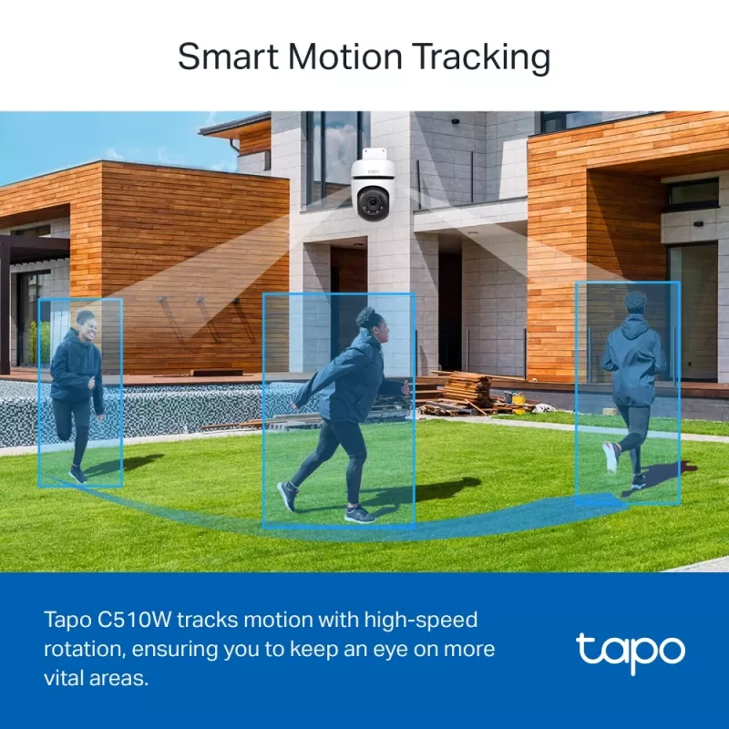 TP-Link Tapo C510W lauko stebėjimo kamera su pasukimu ir pakreipimu, 2K, 360°