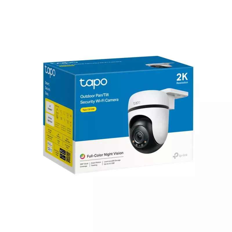 TP-Link Tapo C510W lauko stebėjimo kamera su pasukimu ir pakreipimu, 2K, 360°