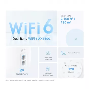 TP-Link Deco X10 AX1500 Wi-Fi 6 tinklo sistema (2 vnt.)