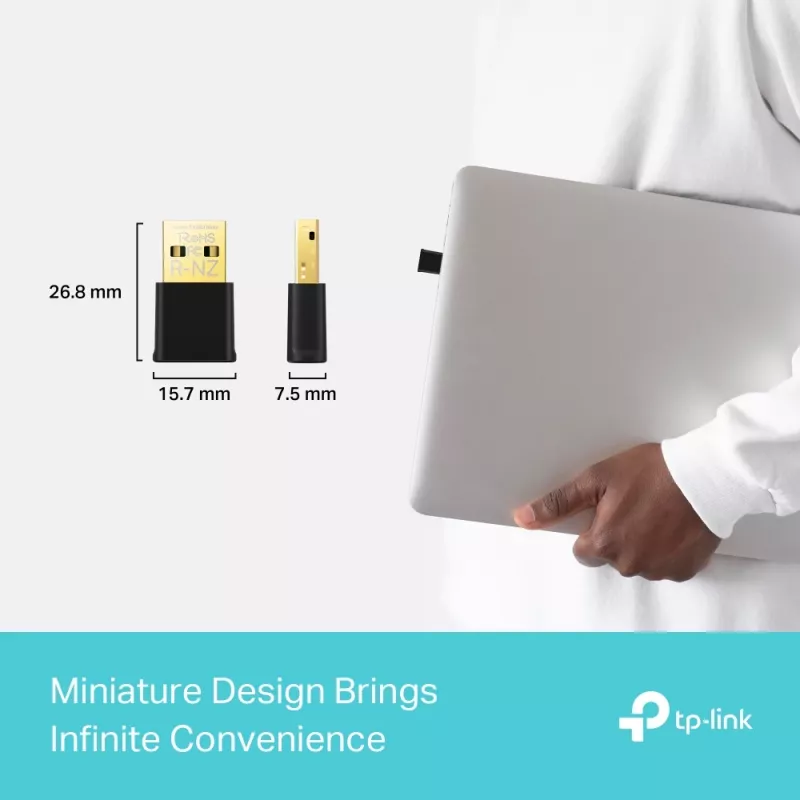 TP-Link Archer AX1800 Nano belaidis Wi-Fi 6 USB adapteris, 1800 Mbit/s, juodas