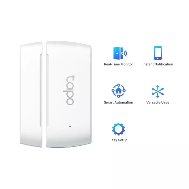 TP-Link Tapo belaidis durų ir langų jutiklis, baltas, 922 MHz, CR2032