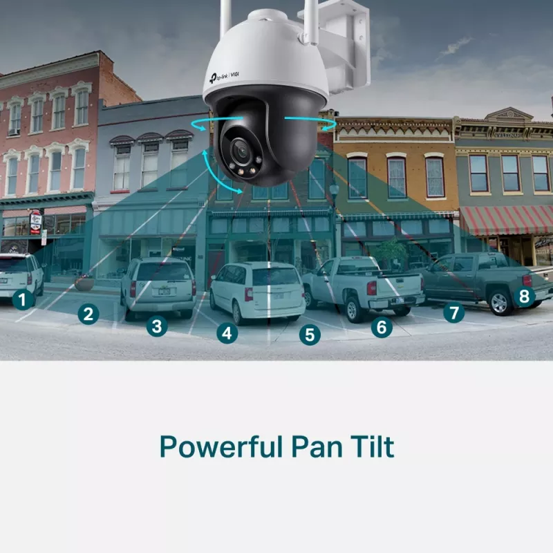 TP-Link VIGI 4MP lauko spalvota Wi-Fi PTZ IP kamera