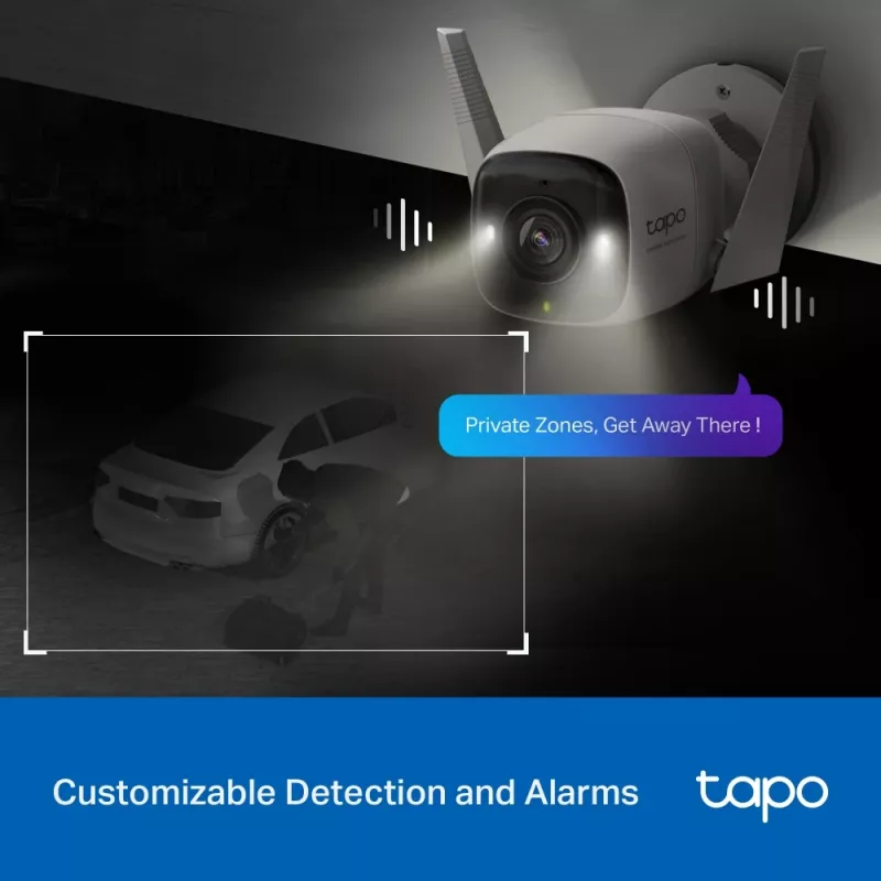 TP-Link Tapo C325WB lauko apsaugos belaidė IP kamera, spalvotas naktinis matymas, 2688×1520, baltas