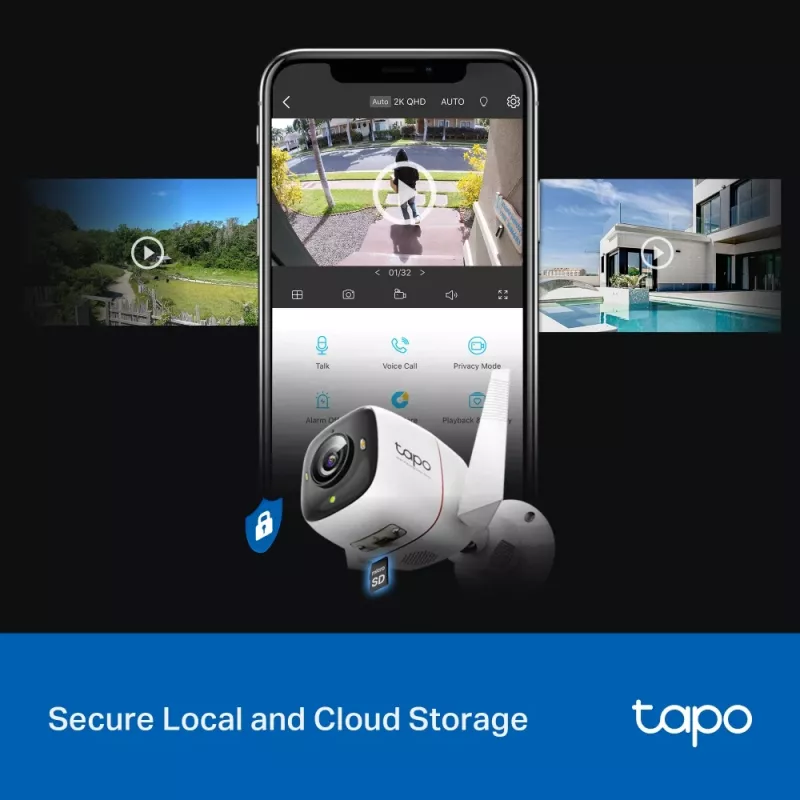 TP-Link Tapo C325WB lauko apsaugos belaidė IP kamera, spalvotas naktinis matymas, 2688×1520, baltas