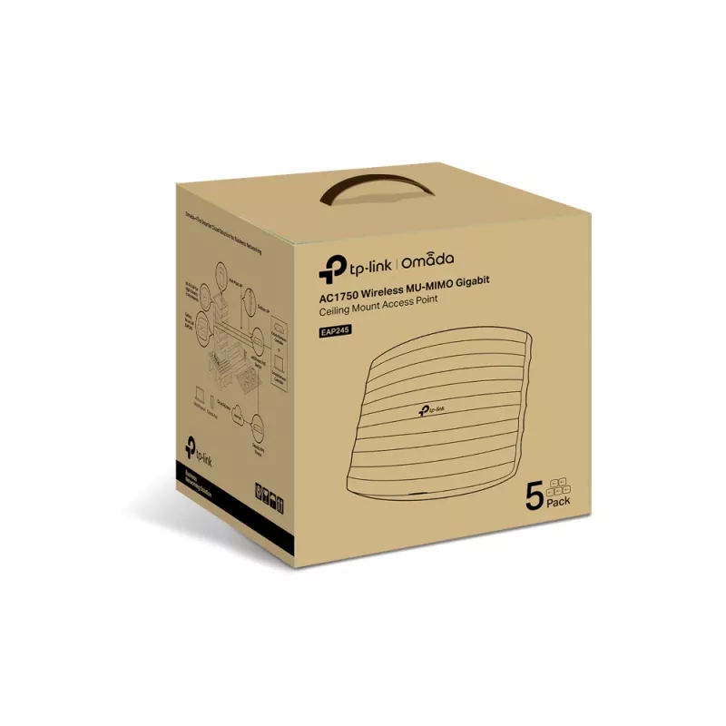 TP-Link Omada EAP245 (5 vnt.) belaidis prieigos taškas 1750 Mbit/s baltas PoE