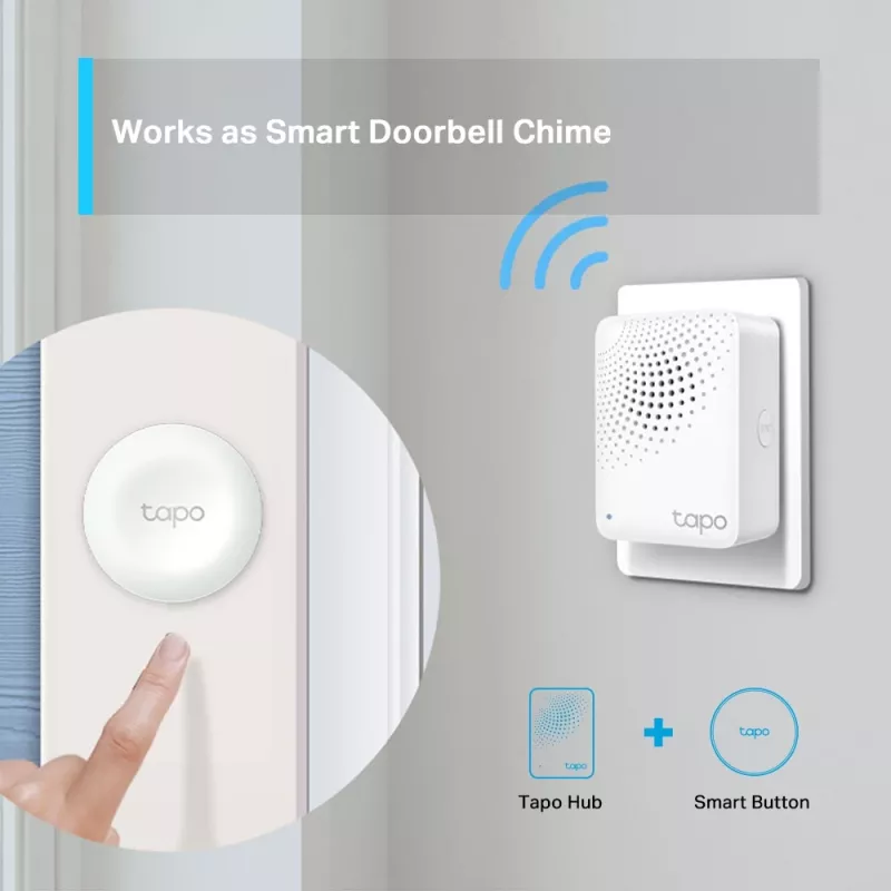 TP-Link Tapo H100 išmanusis IoT šliuzas su skambučiu, baltas