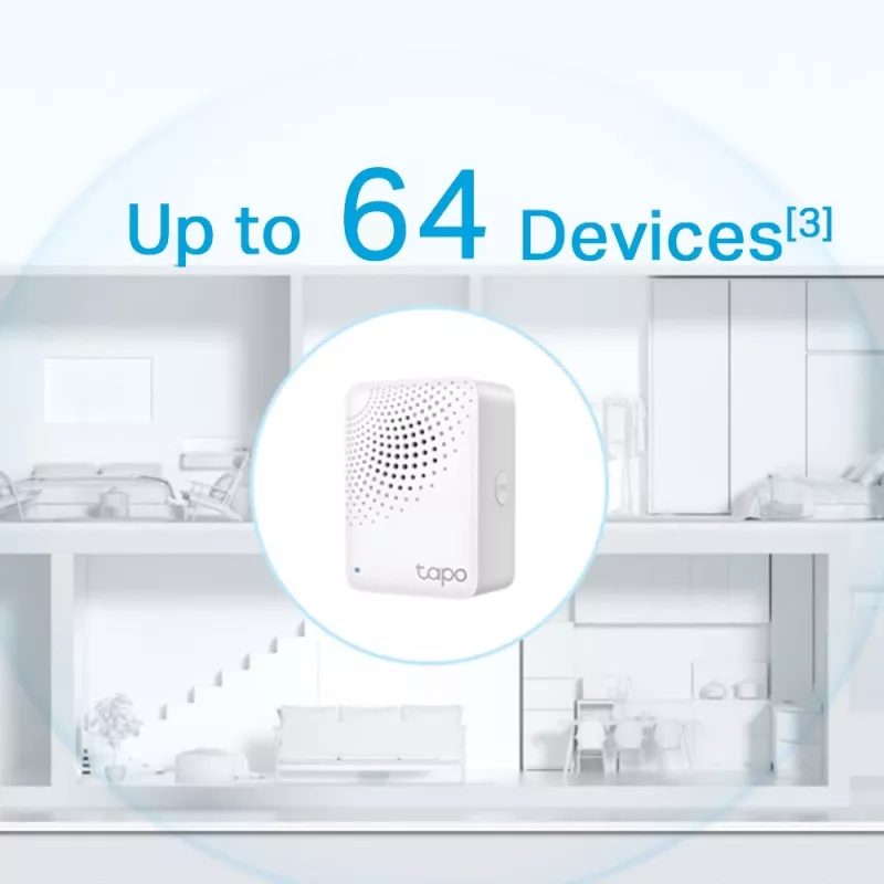 TP-Link Tapo H100 išmanusis IoT šliuzas su skambučiu, baltas