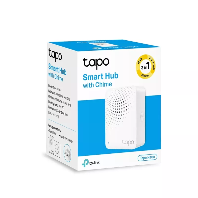 TP-Link Tapo H100 išmanusis IoT šliuzas su skambučiu, baltas