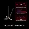 TP-Link ARCHER TXE72E belaidis PCIe adapteris Wi-Fi 6E Bluetooth 5.3 triju juostu 2402 Mbit/s