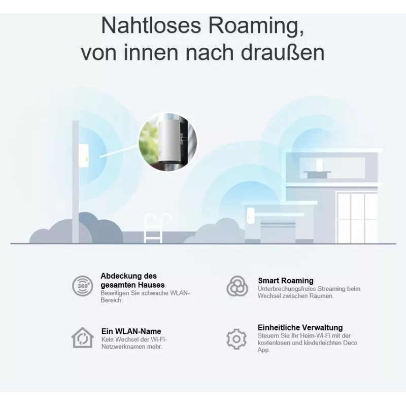 TP-Link Deco X50-Outdoor AX3000 belaidis maršrutizatorius Wi-Fi 6, lauko/patalpų, IP65