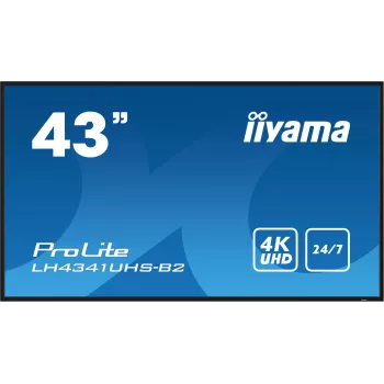 iiyama LH4341UHS-B2 Skaitmeninės reklamos ekranas 108 cm (42,5 col.) LCD 500 cd/m² 4K Ultra HD Įmontuotas procesorius Android 8.0 24/7