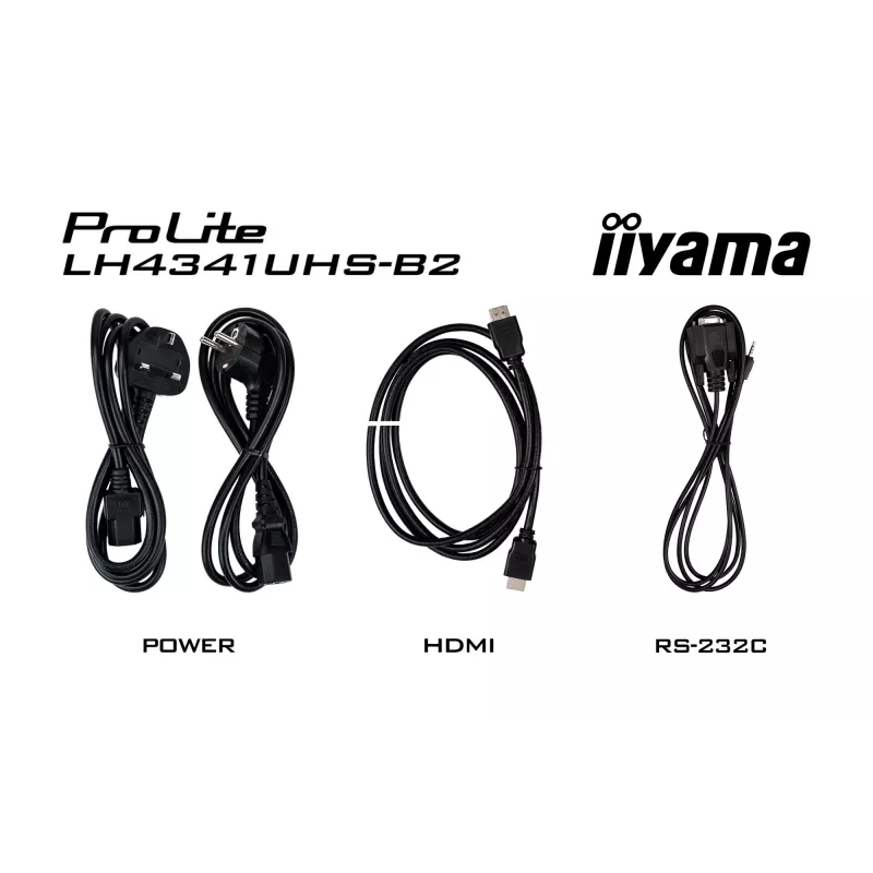 iiyama LH4341UHS-B2 Skaitmeninės reklamos ekranas 108 cm (42,5 col.) LCD 500 cd/m² 4K Ultra HD Įmontuotas procesorius Android 8.0 24/7