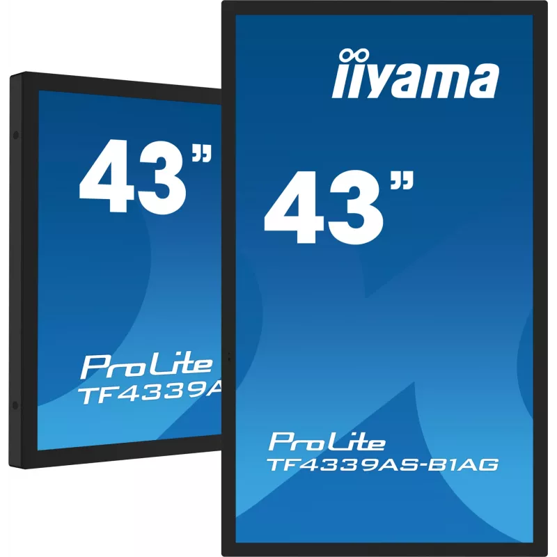 Monitorius iiyama TF4339AS-B1AG 108 cm (42,5 colio) 4K Ultra HD LED liečiamuoju ekranu, juodas
