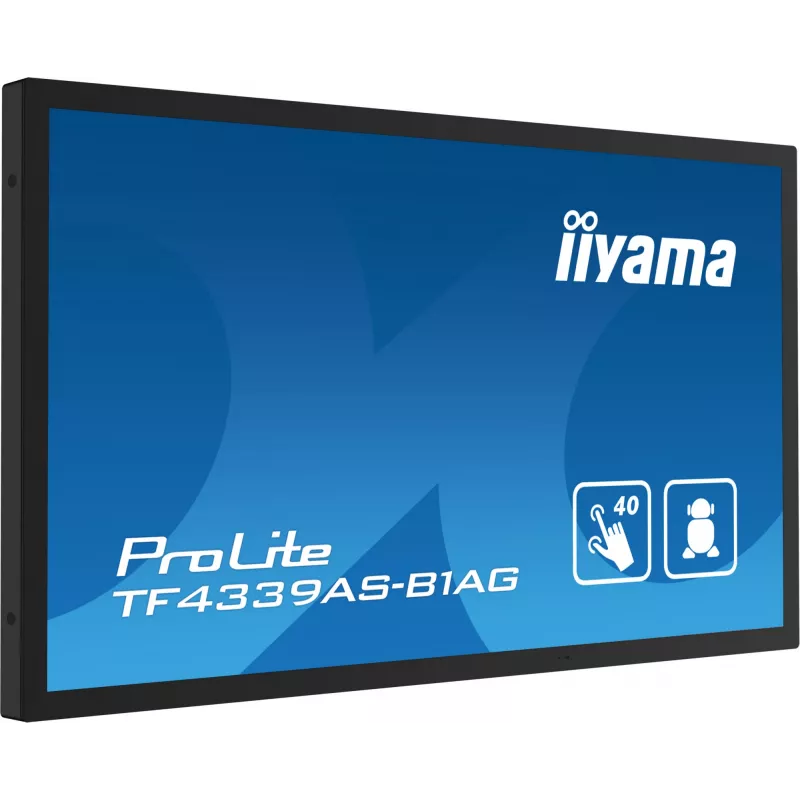 Monitorius iiyama TF4339AS-B1AG 108 cm (42,5 colio) 4K Ultra HD LED liečiamuoju ekranu, juodas