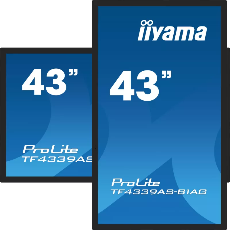 Monitorius iiyama TF4339AS-B1AG 108 cm (42,5 colio) 4K Ultra HD LED liečiamuoju ekranu, juodas