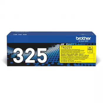 Kasetė su toneriais Brother TN-325Y geltona 2500 puslapių
